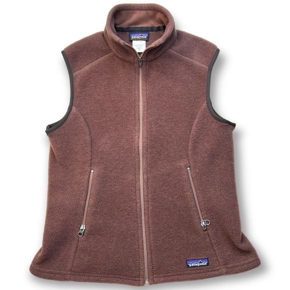 Patagonia Jackets & Blazers - Ladies Patagonia Synchilla Brown Full Zip Sleeveless Fleece Vest Sweater Medium
